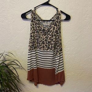 Color block tank top
